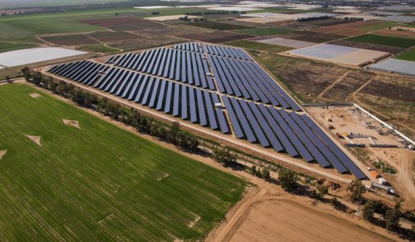 aerial view solar farm Talmei Eliyahu, ISR