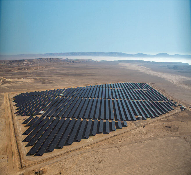 aerial view solar farm Ne'ot semadar, ISR