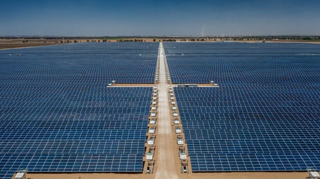 Aerial view solar farm Zeelim, ISR