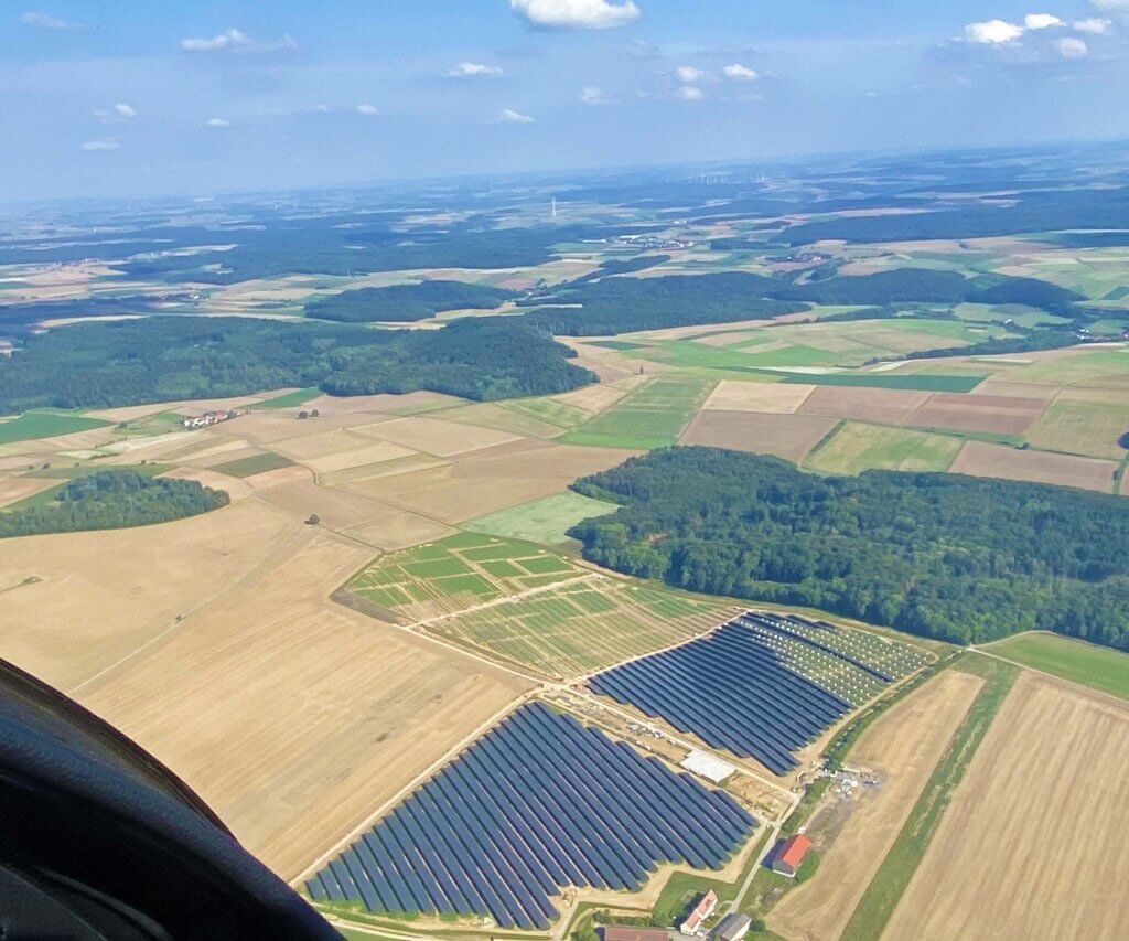 The solar park from above