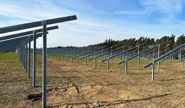 Baustelle des Solarparks Borrentin