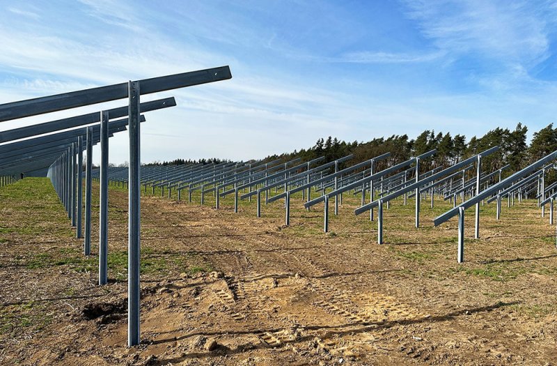 Baustelle des Solarparks Borrentin