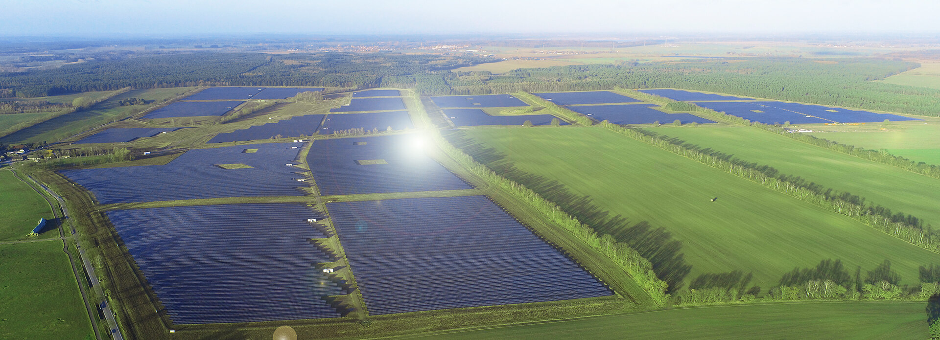 A large-scale solar power plant constructed by BELECTRIC