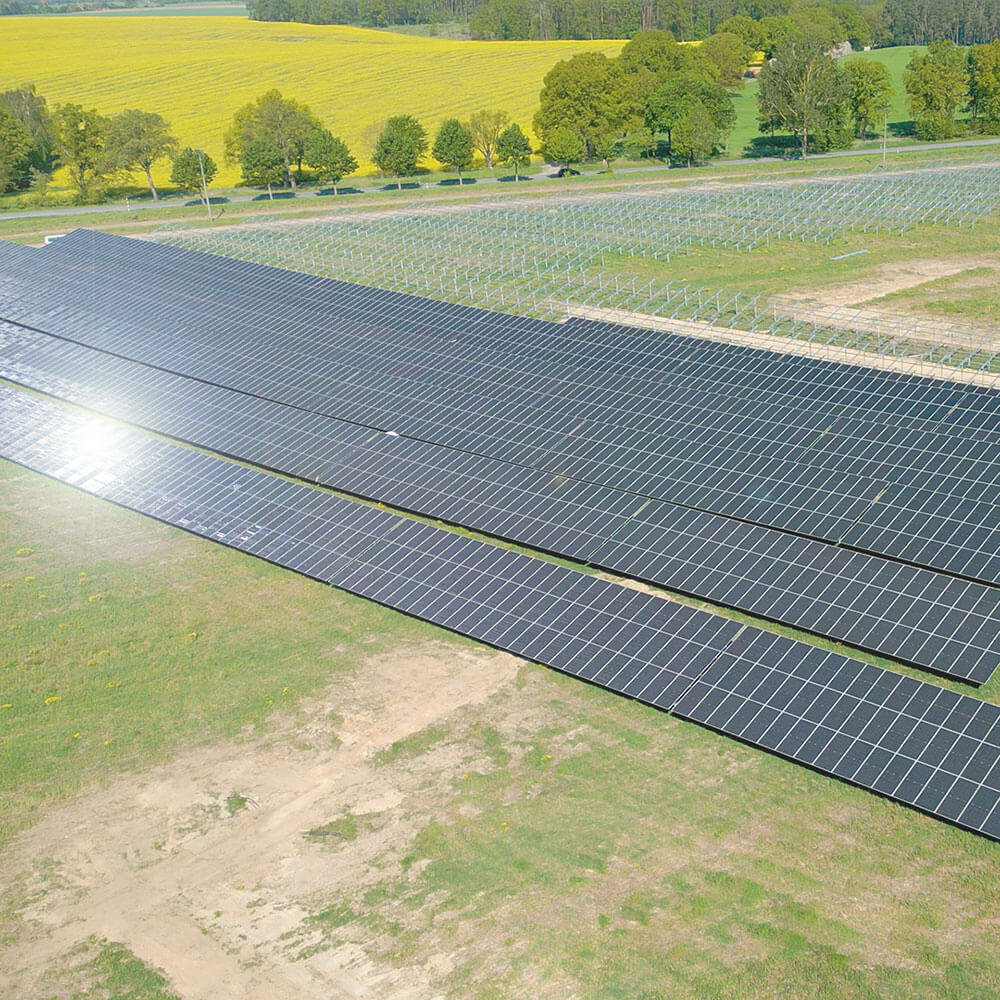 the photovoltaic park Borrentin seen from above