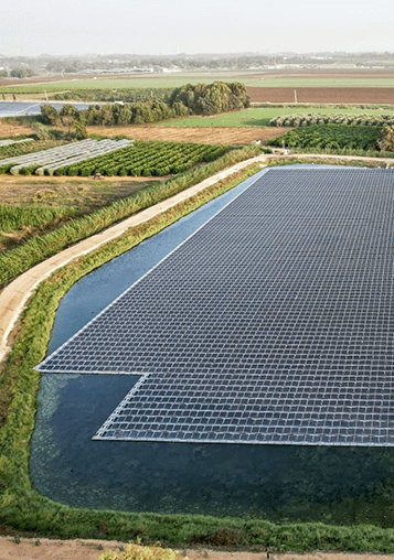 A small floating PV system on a lake in Israel