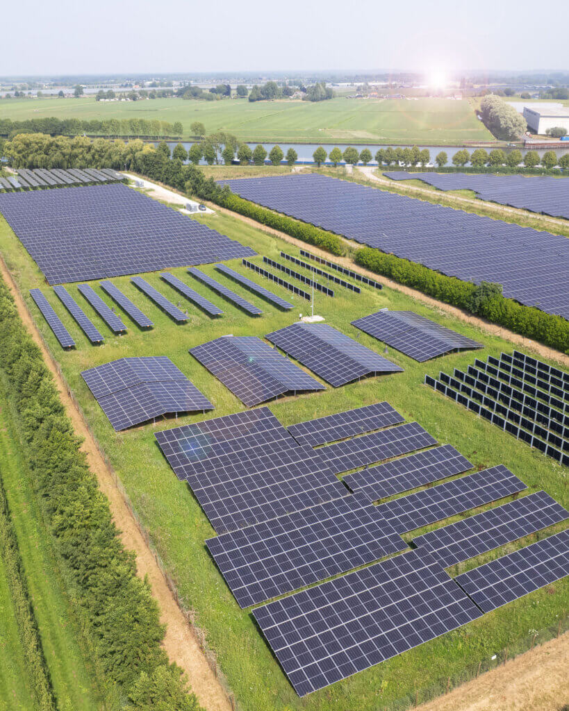 A photovoltaics test system installed on a Dutch solar farm constructed by BELECTRIC